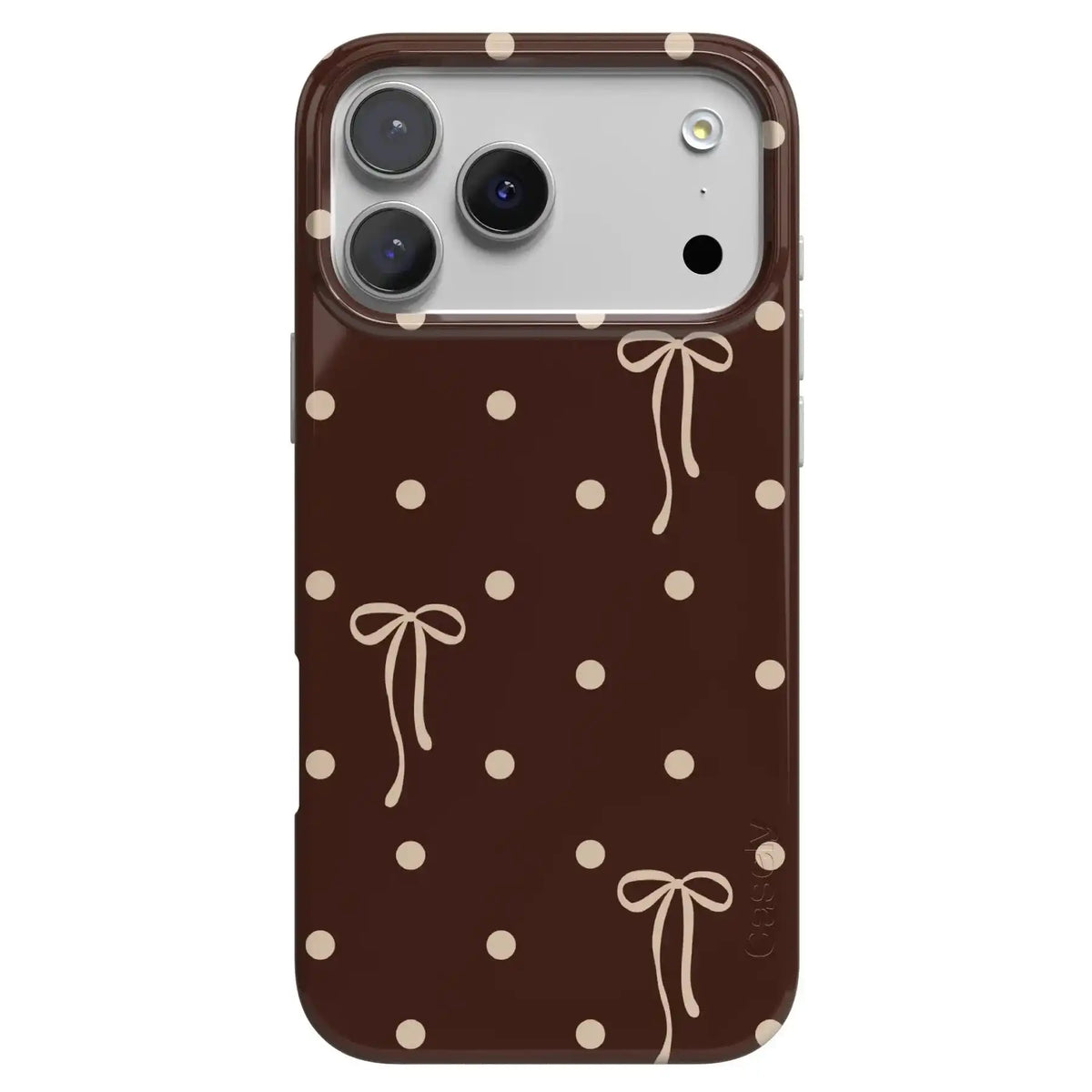 Teddy Bows | Brown Polka Dot Case