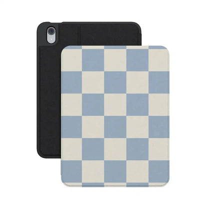 Fit Check | Light Blue Checkerboard iPad Case