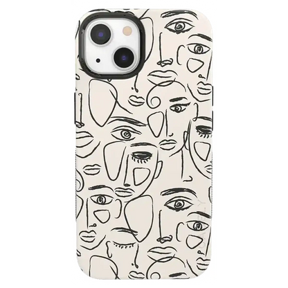 We're All Human | Minimal Face Art Case