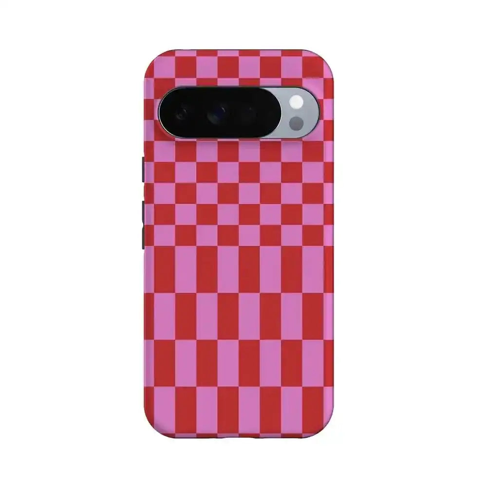 Vibe Check | Pink Checkerboard Case