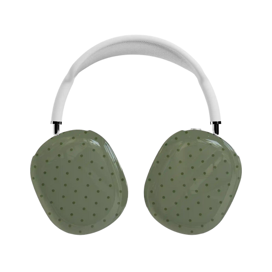 On the Dot | Olive Green Polka Dot AirPods Max Case