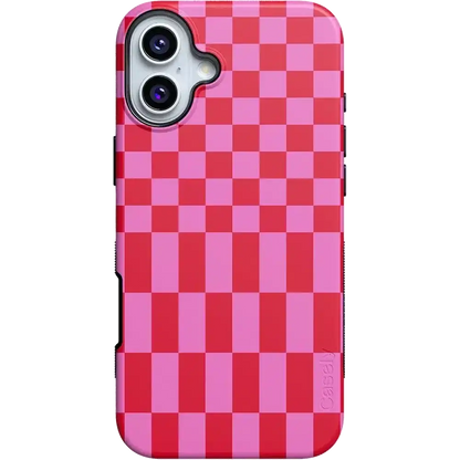 Vibe Check | Pink Checkerboard Case