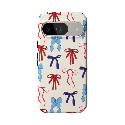American Girlie | Red White & Blue Bows Case