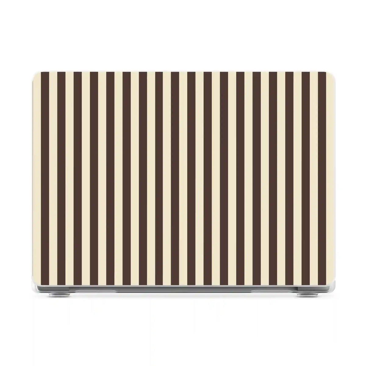 S'more Stripes | Brown Striped Laptop Shell