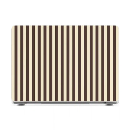 S'more Stripes | Brown Striped Laptop Shell