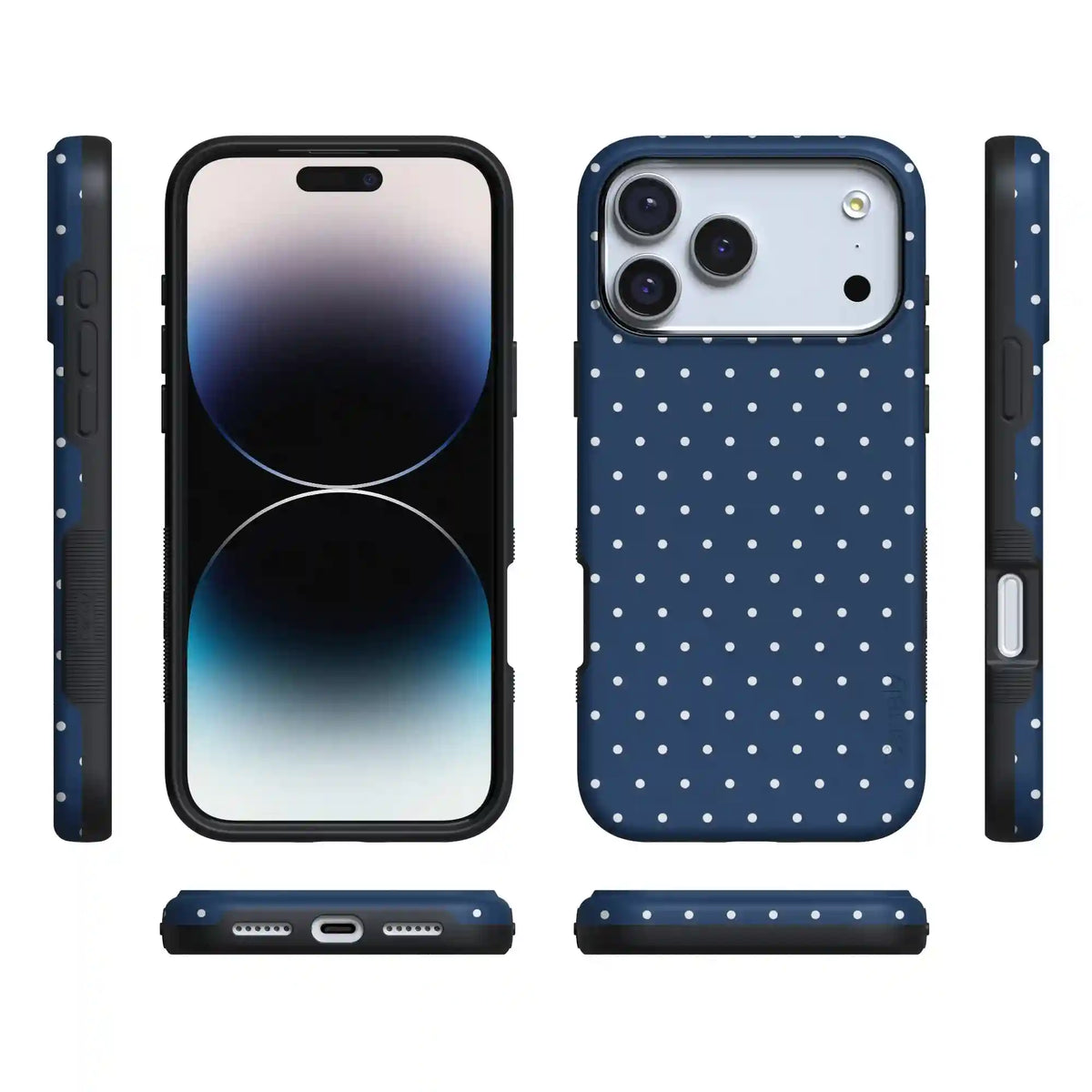 On the Dot | Navy Polka Dot Case