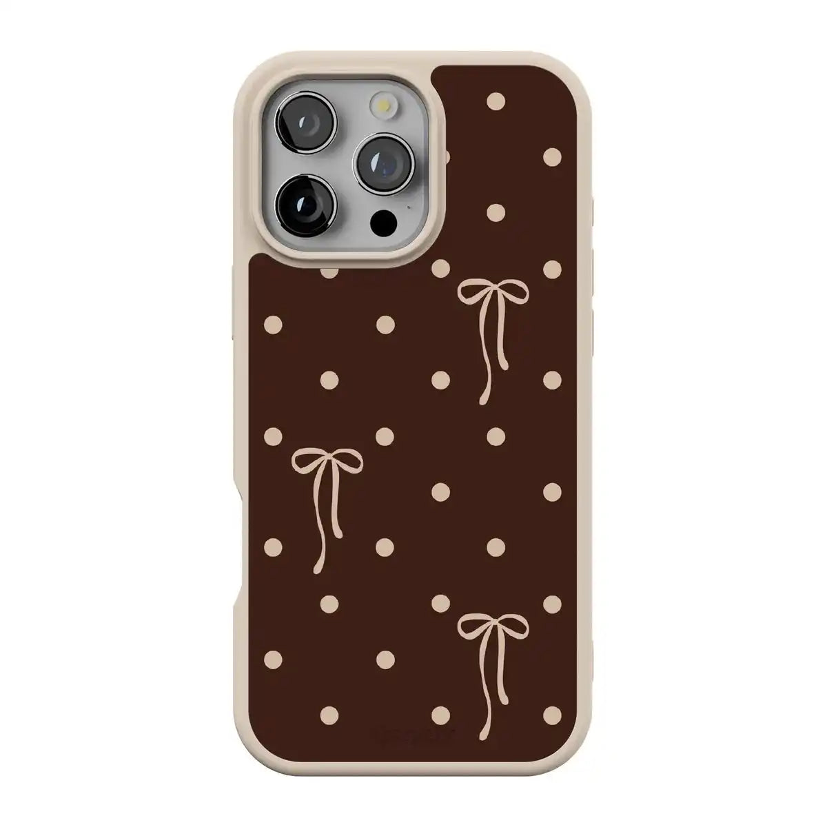 Teddy Bows | Brown Polka Dot Case