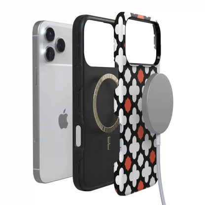 Red Lattice Tile | High Contrast Design Case