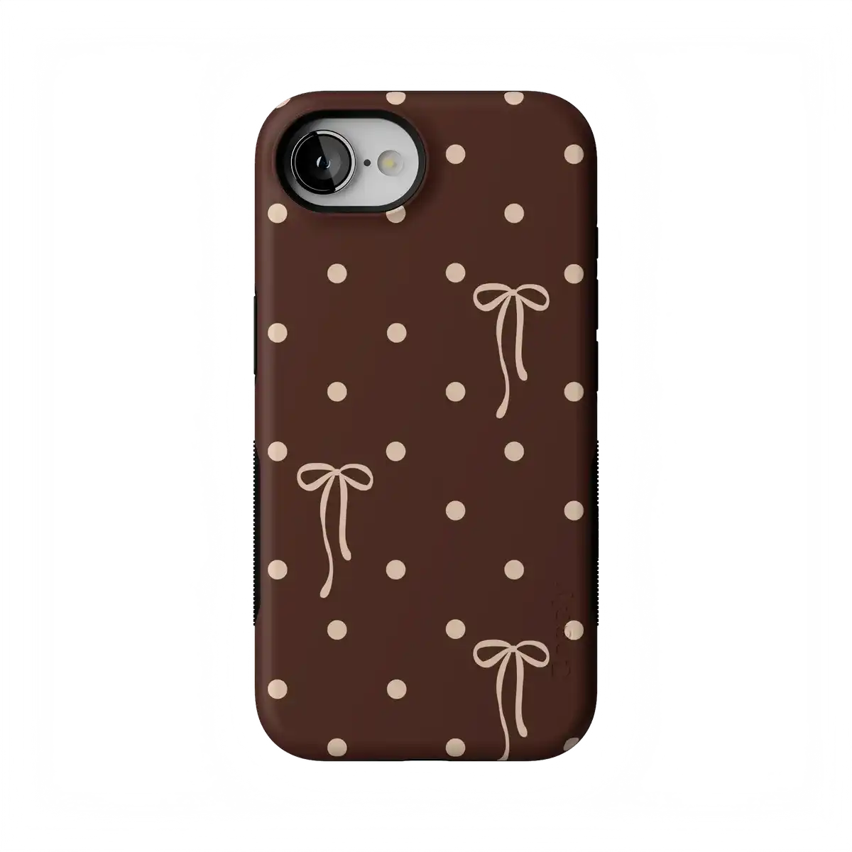 Teddy Bows | Brown Polka Dot Case