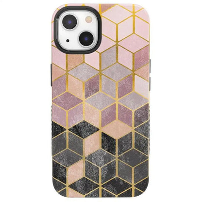 Stepping Up | Geo Rose Gold Marble Case