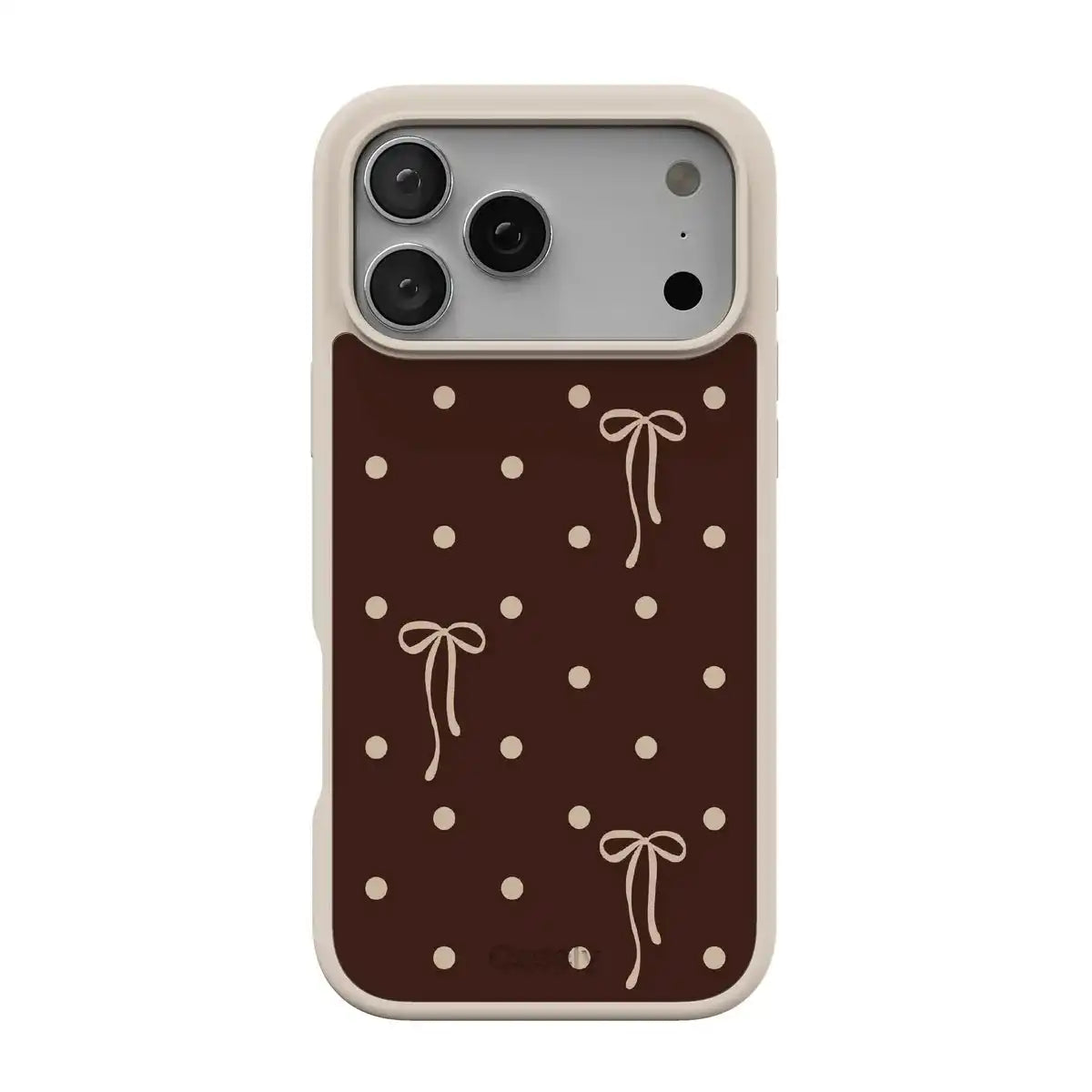 Teddy Bows | Brown Polka Dot Case
