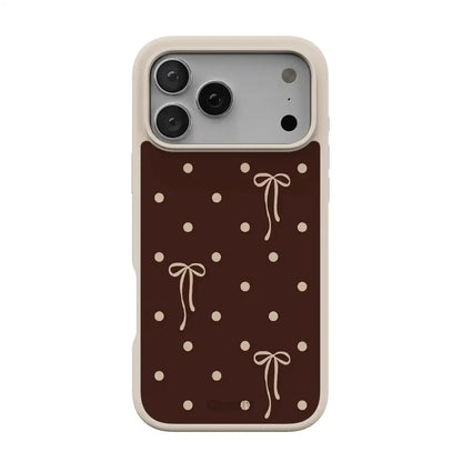 Teddy Bows | Brown Polka Dot Case