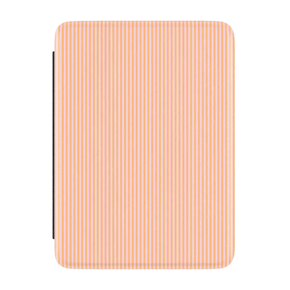 Stripes and the City | Orange & Pink Pinstripe Kindle Case