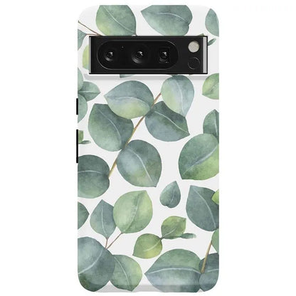 Leaf Me Alone | Green Floral Print Google Pixel Case