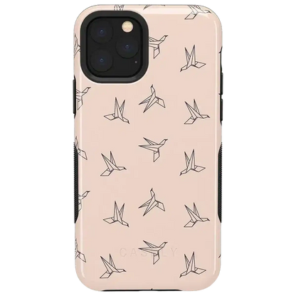 Paper Crane Origami | Beige Pattern