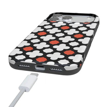 Red Lattice Tile | High Contrast Design Case