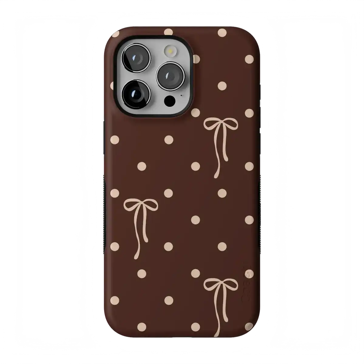 Teddy Bows | Brown Polka Dot Case