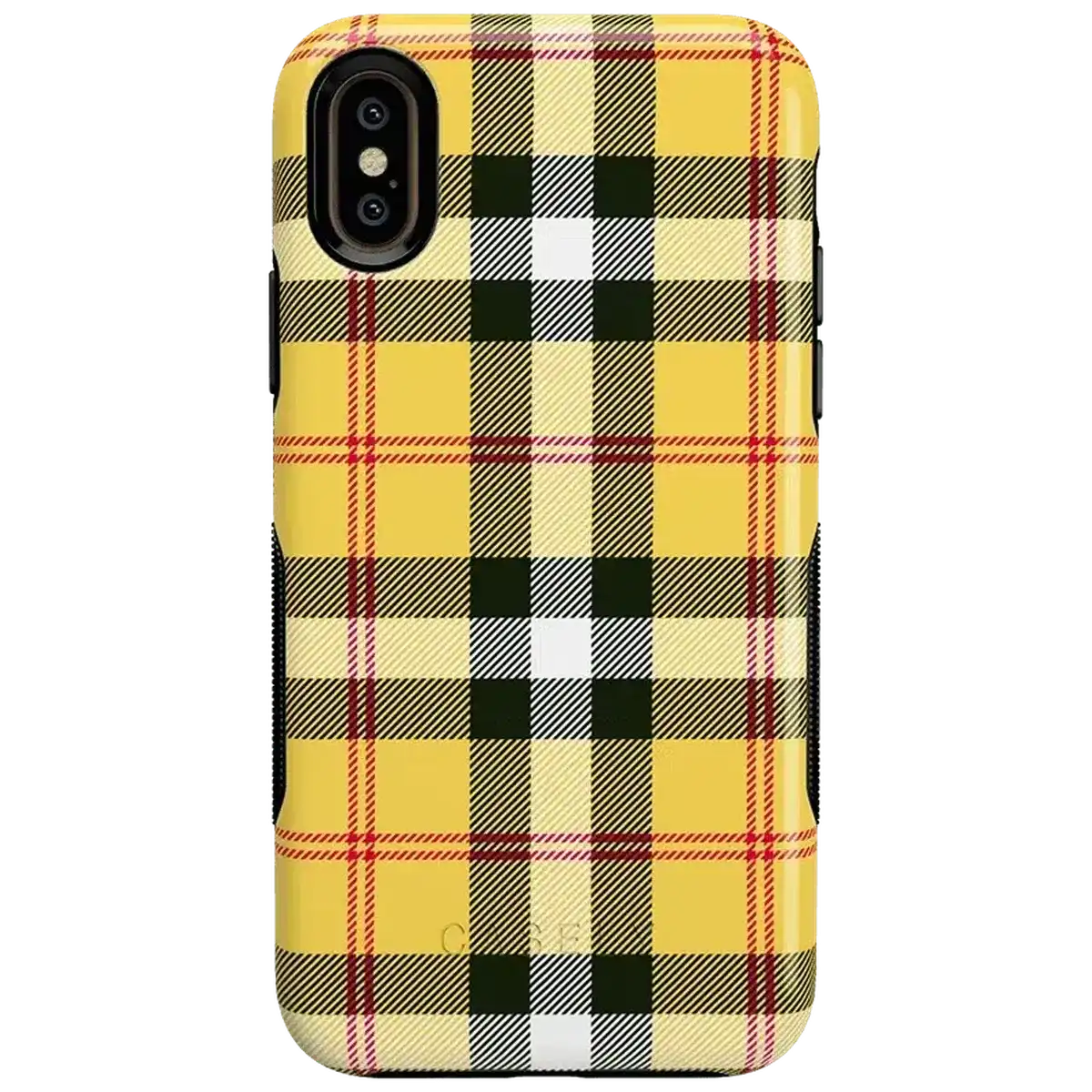 As if! | Yellow Plaid iPhone Case