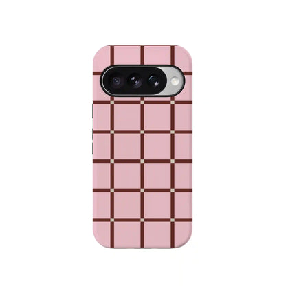 Uptown Gridlock | Pink Checkerboard Case