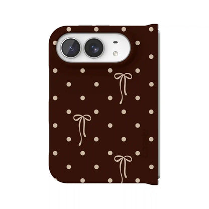Teddy Bows | Brown Polka Dot Case