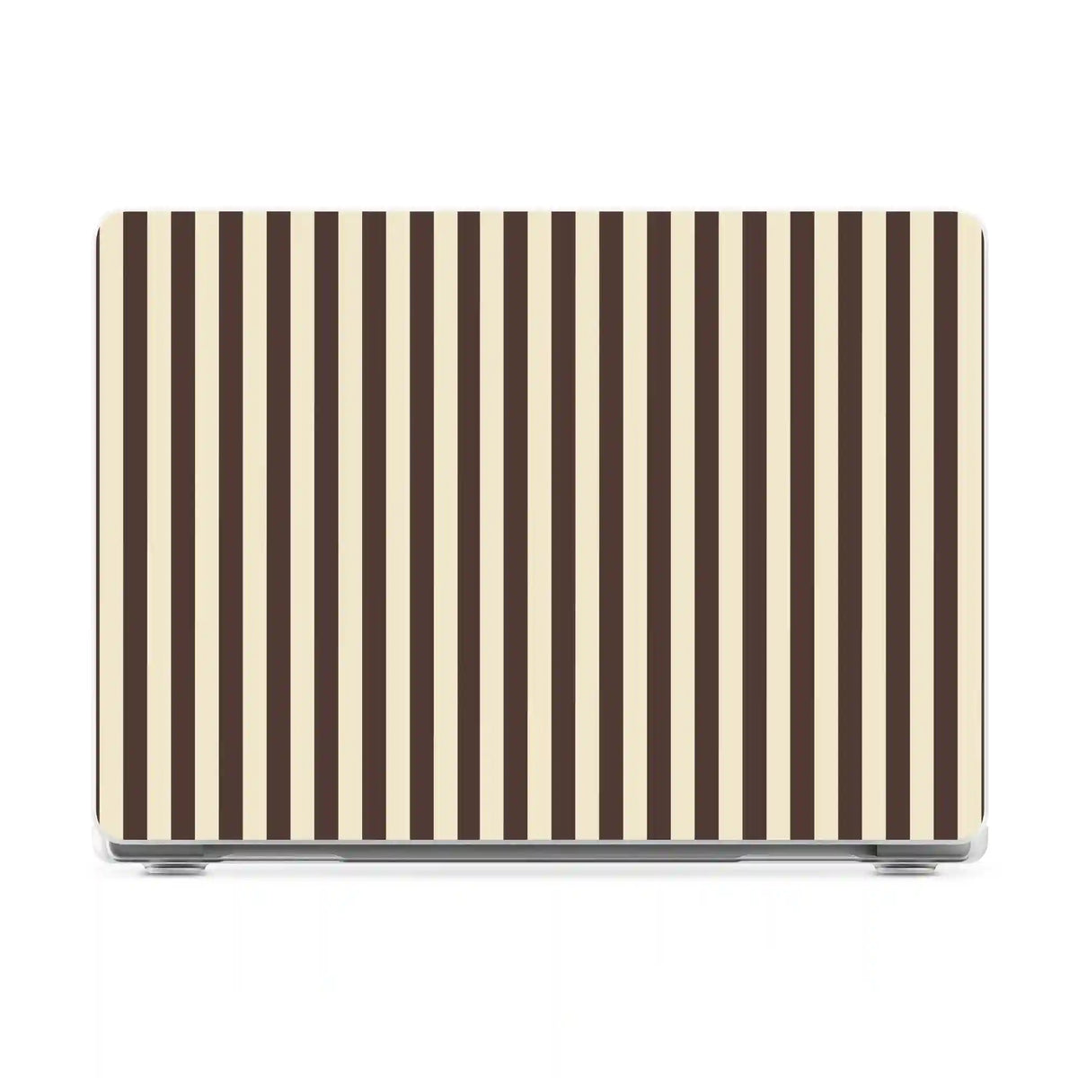 S'more Stripes | Brown Striped Laptop Shell