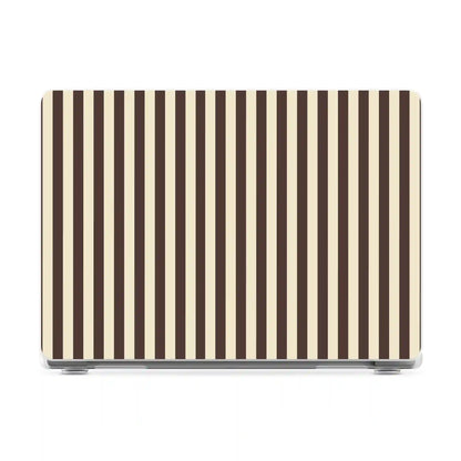 S'more Stripes | Brown Striped Laptop Shell