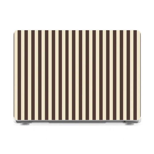 S'more Stripes | Brown Striped Laptop Shell