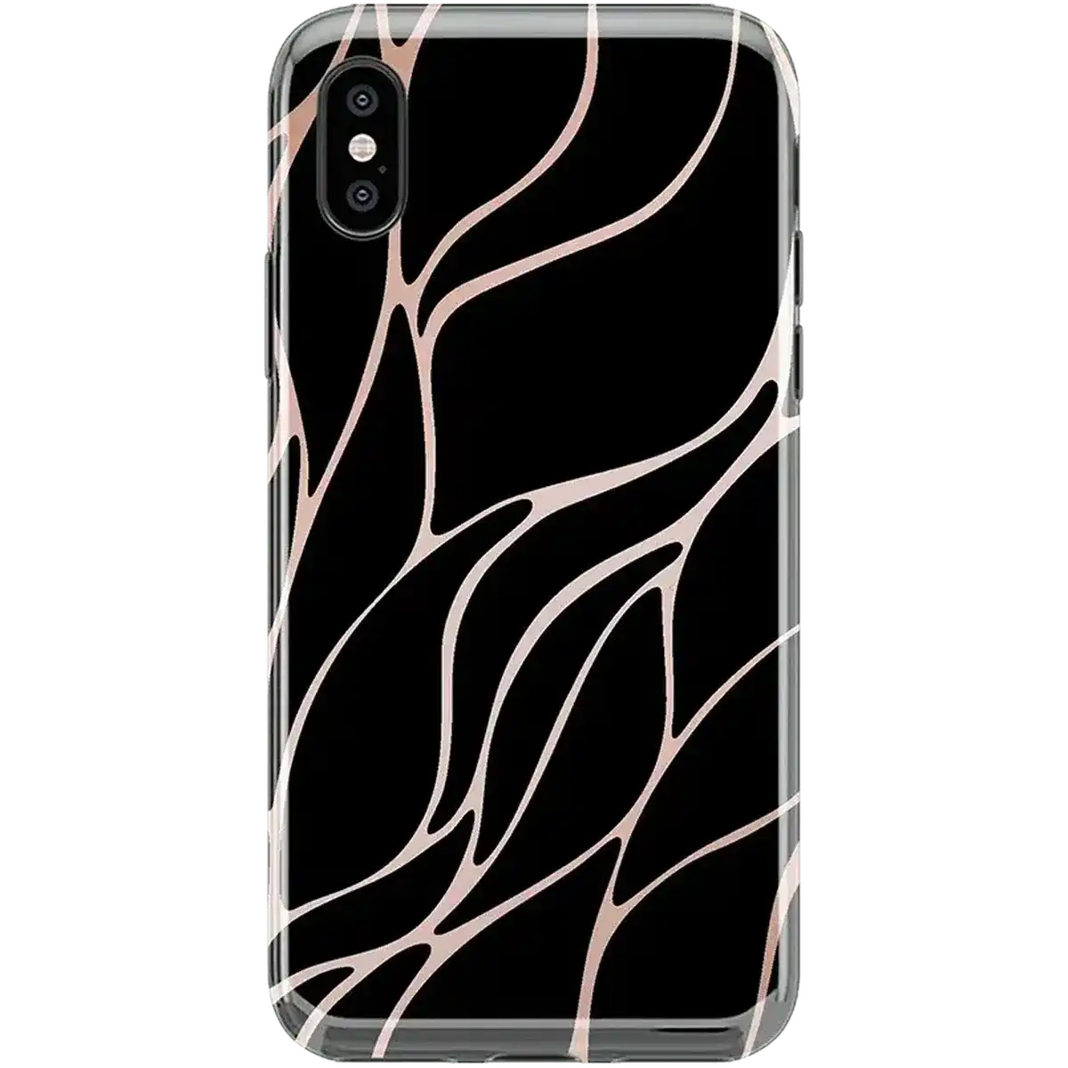 Midnight Ride | Black and Gold Metallic Waves Case