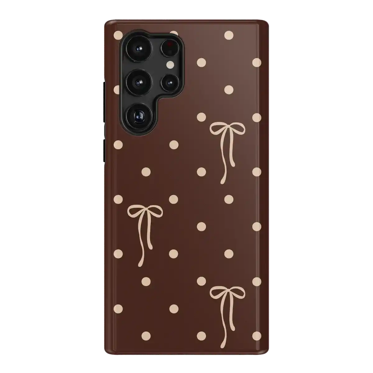 Teddy Bows | Brown Polka Dot Case