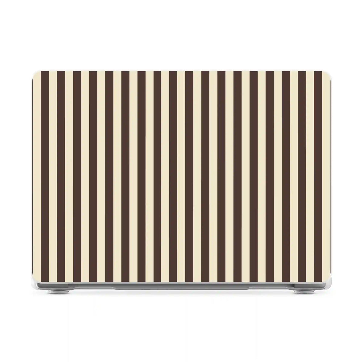 S'more Stripes | Brown Striped Laptop Shell