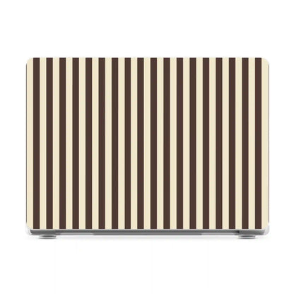 S'more Stripes | Brown Striped Laptop Shell