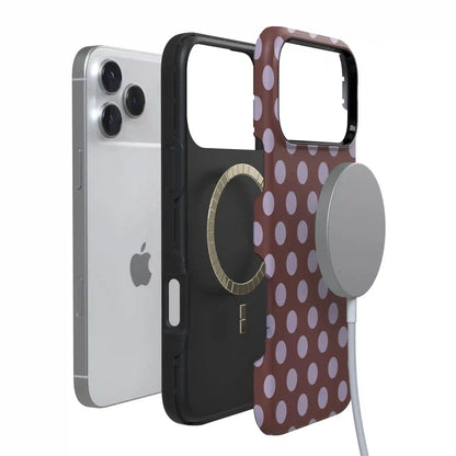 Spotted in SoHo | Burgundy Polka Dot Case