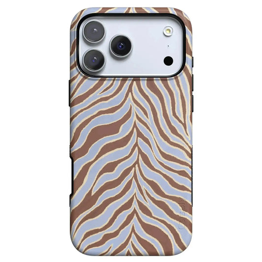 Untamed | Brown & Blue Zebra Case