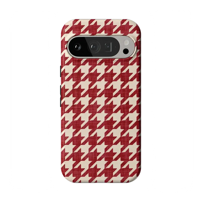 Scarlet Stitch | Red Houndstooth Case
