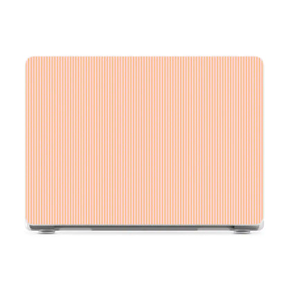 Stripes and the City | Orange & Pink Pinstripe Laptop Shell