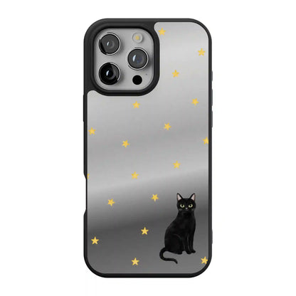 Black Meow-gic | Mirrored Cat Case