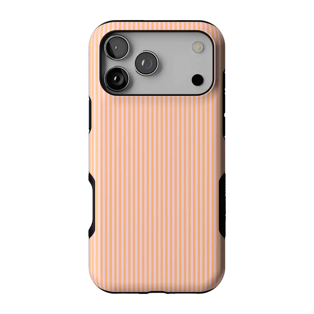 Stripes and the City | Orange & Pink Pinstripe Case