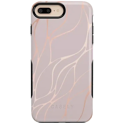 Midnight Ride | Pink and Gold Metallic Waves Case
