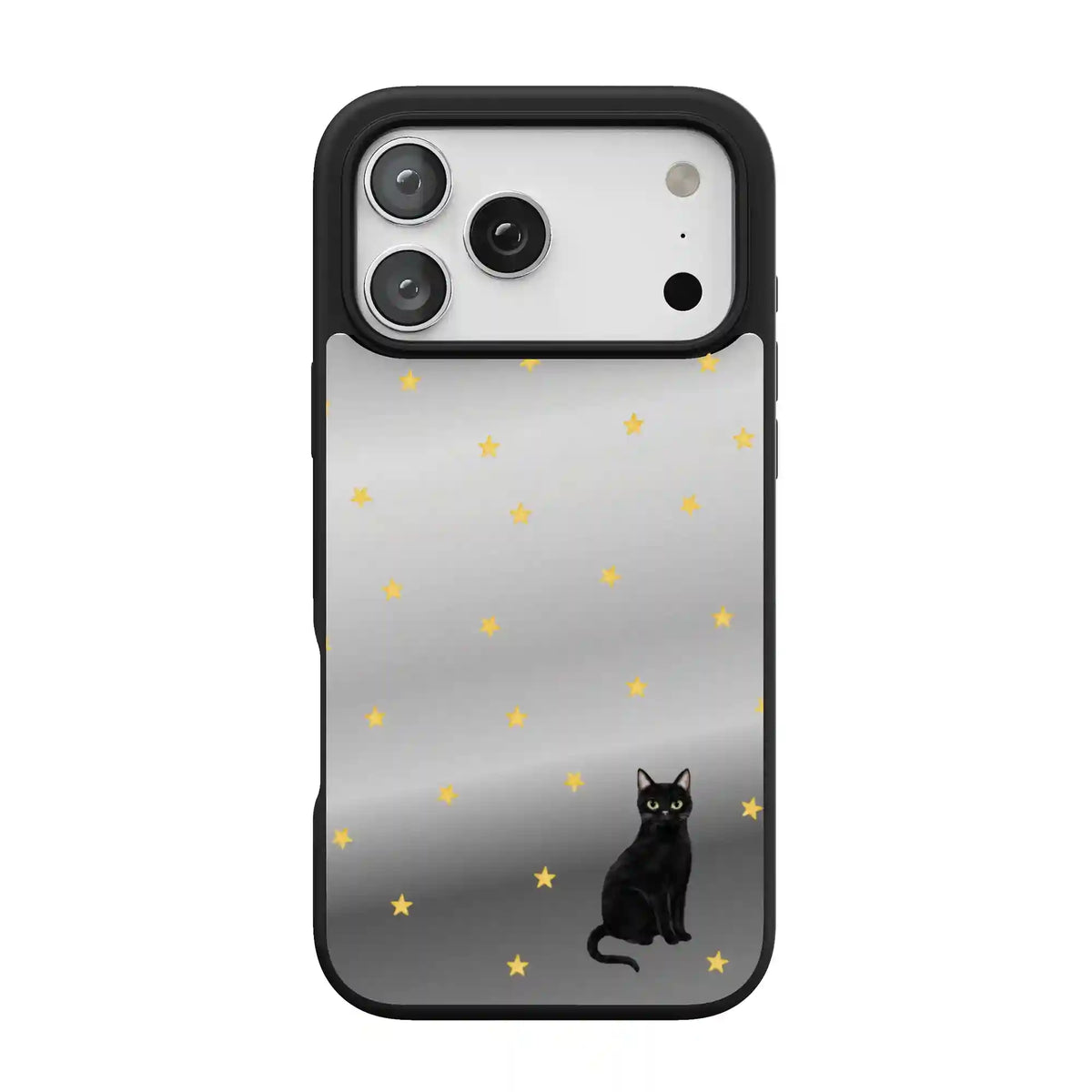 Black Meow-gic | Mirrored Cat Case