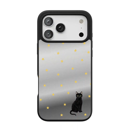 Black Meow-gic | Mirrored Cat Case
