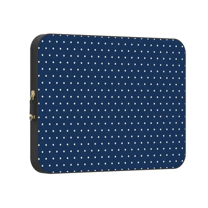 On the Dot | Navy Polka Dot Laptop Case