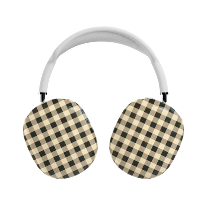 Cedar Lane | Black & Cream Gingham AirPods Max Case