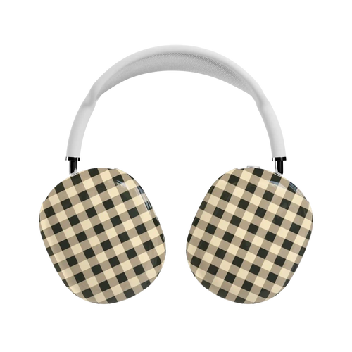 Cedar Lane | Black & Cream Gingham AirPods Max Case