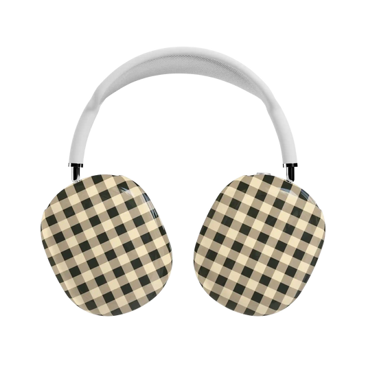 Cedar Lane | Black & Cream Gingham AirPods Max Case