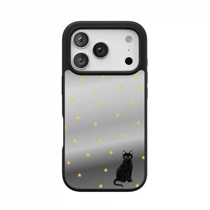 Black Meow-gic | Mirrored Cat Case