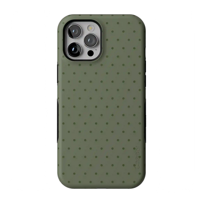 On the Dot | Olive Green Polka Dot Case