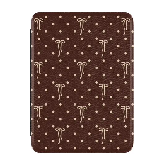 Teddy Bows | Brown Polka Dot Kindle Case