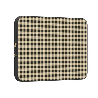 Cedar Lane | Black & Cream Gingham Laptop Case