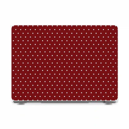 On the Dot | Maroon Polka Dot Laptop Shell