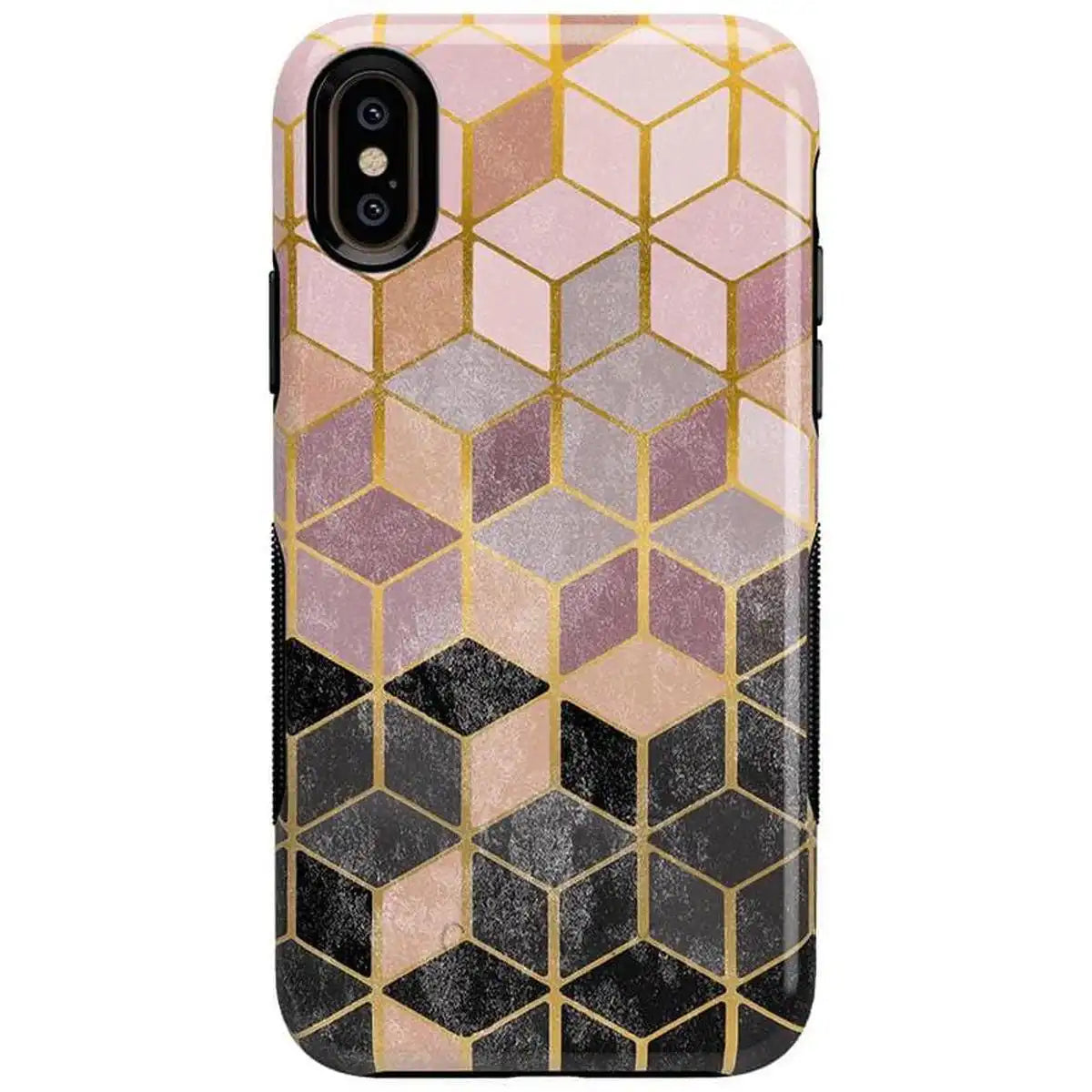 Stepping Up | Geo Rose Gold Marble Case